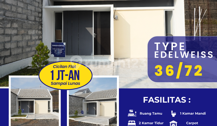 Rumah Edelweiss 36/66 Blok D1 No. 25 view langsung Danau  1