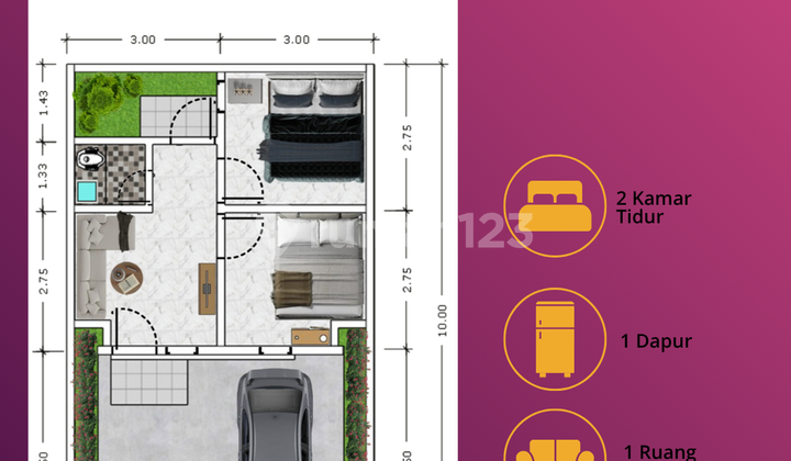 Dijual Rumah Type Aster Kawasan Tenang dan Sejuk Pasuruan 2