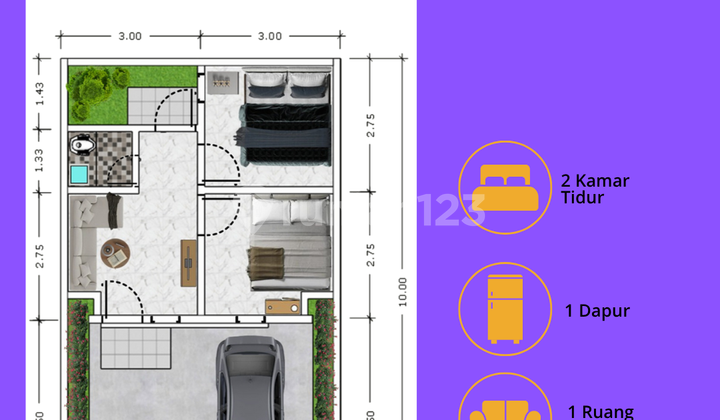 Rumah Subsidi Type Aster Fasilitas Lengkap di Pasuruan 2