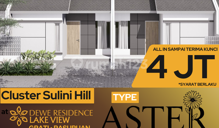 Di Jual Rumah Type Aster 36/60 View Danau Cantik