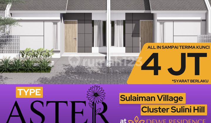Hunian modern Type Aster View Danau dengan Harga Bersahabat