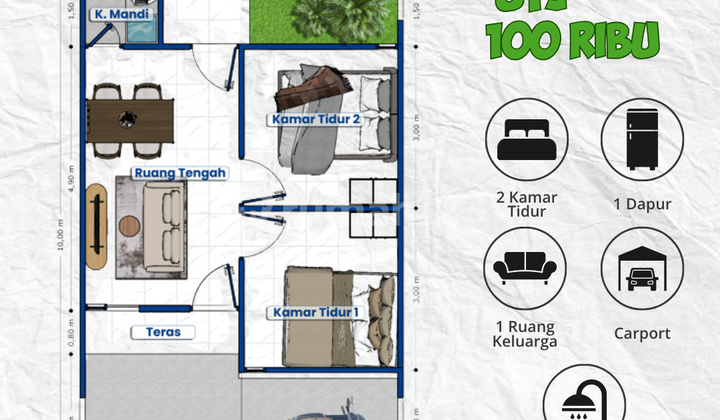 Cluster Baru Type Aster, View Danau, Harga Mulai 166 Jutaan! 2