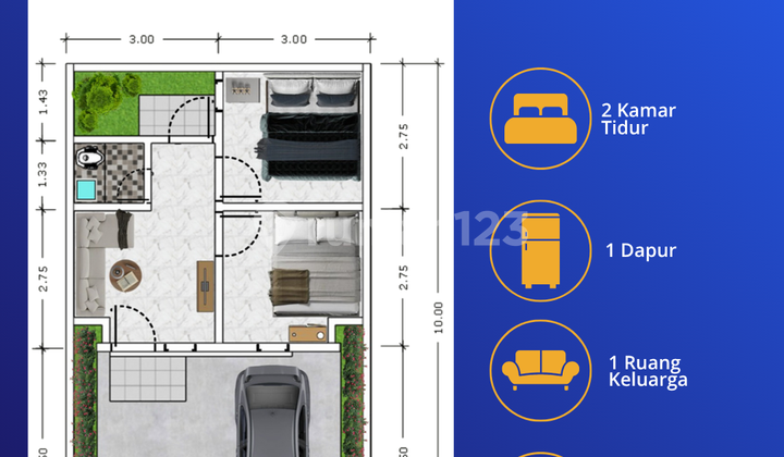 Rumah Type Aster View Danau Cantik, Cicilan Mulai 1 Juta-an 2