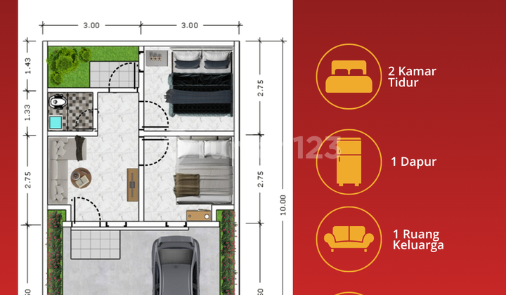 For Sale Aster Type House with Lake View, Green & Comfortable
