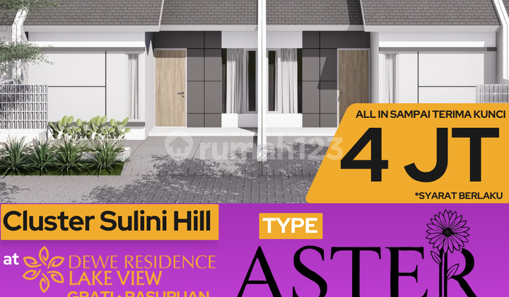 Subsidized house type Aster with lake view in Pasuruan