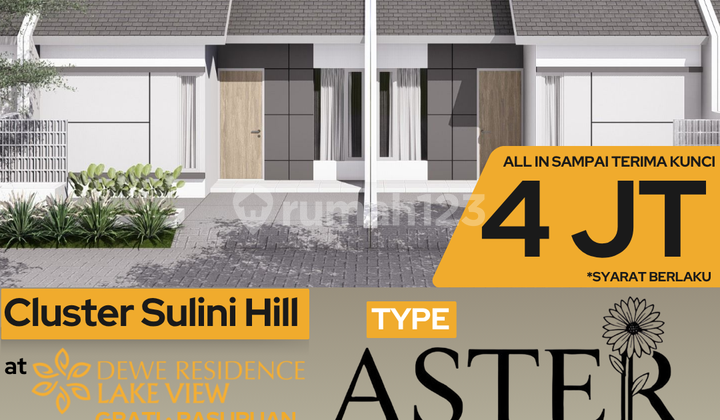 Rumah Subsidi Type Aster 36/60 Pasuruan  All in 4 Juta saja