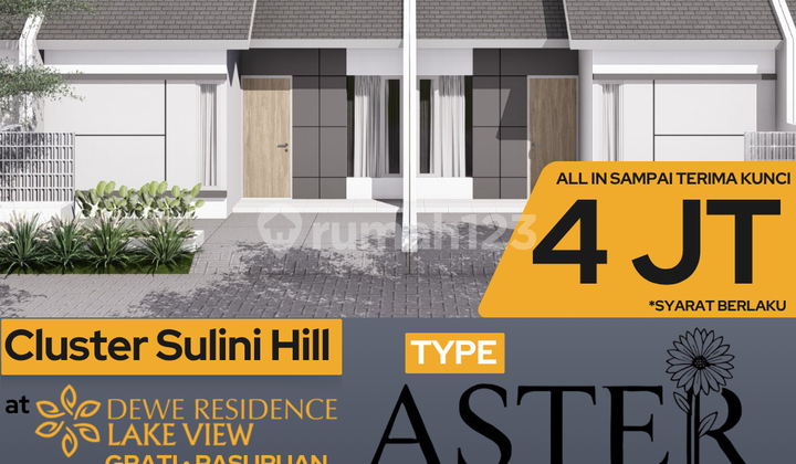 Rumah View Danau Type Aster 36/60 Free Biaya KPR 