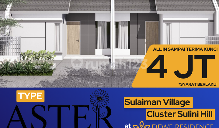 Rumah Type Aster View Danau Cantik, Cicilan Mulai 1 Juta-an