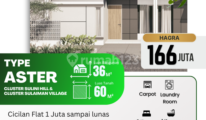 Rumah Murah Grati Pasuruan, Tanpa DP, Siap Huni Bulan Ini