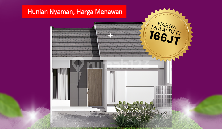 Rumah Baru Grati 166Jt, Cicilan 1Jt-an, Siap Huni Cepat