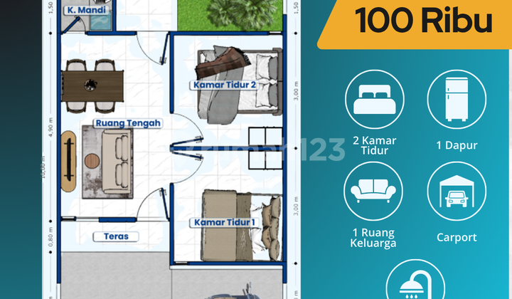 Rumah Baru Grati, 166Jt, Legalitas Aman 2