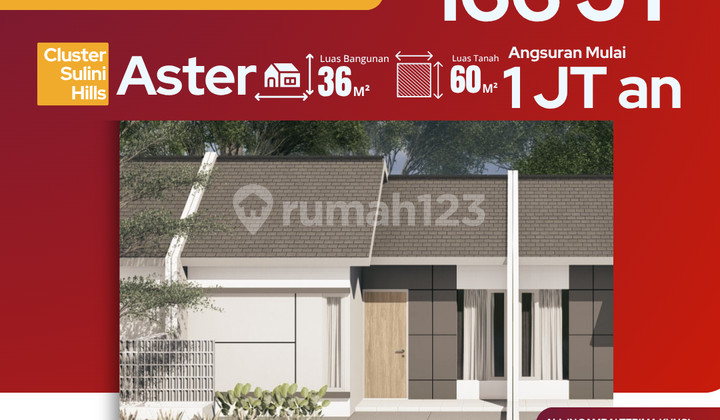 New Grati House 166 Million IDR Installment 1 Million No Down Payment