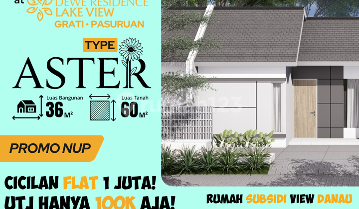 Rumah Aster 36/60 Pasuruan - Cicilan Flat, Angsuran Ringan