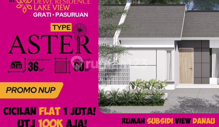 Subsidized House Type Aster 36/60 Pasuruan, Flat Installment 1 Million 1