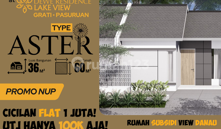 Rumah Aster 36/60 Subsidi -3 menit dari tol grati - flat 1 jutaan