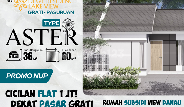 Hunian Nyaman Type Aster 36/60 - 3 Menit ke Tol Grati