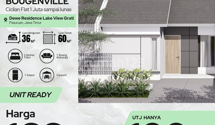 Rumah Strategis Tipe Aster 36/60 - 3 Menit ke Tol