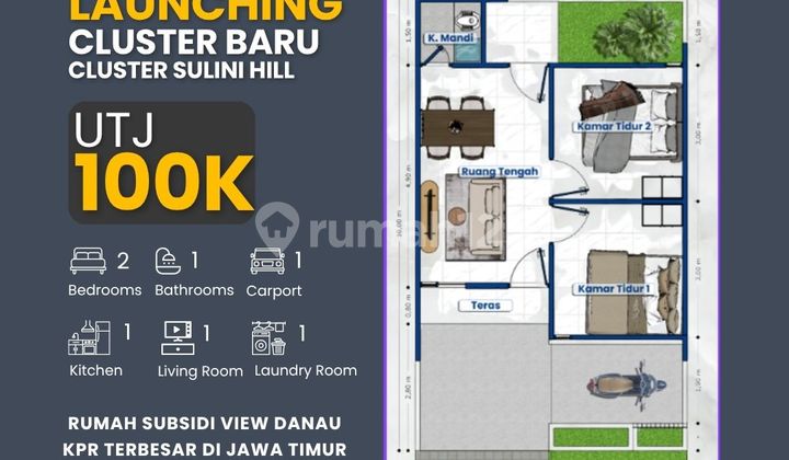 Rumah Impian Type Aster, Cicilan Hanya 1 Juta 2