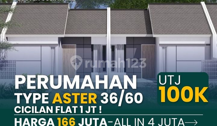 Rumah type Aster UTJ 100 ribu cicilan flat 1 Juta