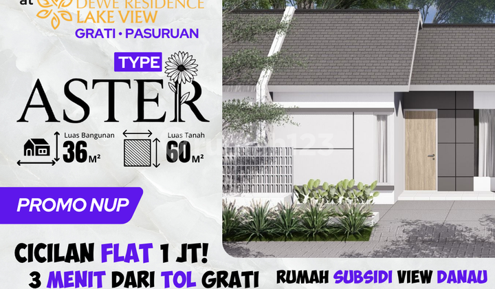 Cluster Sulini Type Aster 36/60 Dekat Tol dan View Danau Cantik