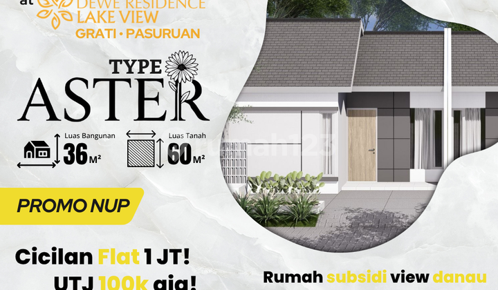 Rumah Baru Tipe Aster UTJ 100k Saja Bisa Punya Rumah