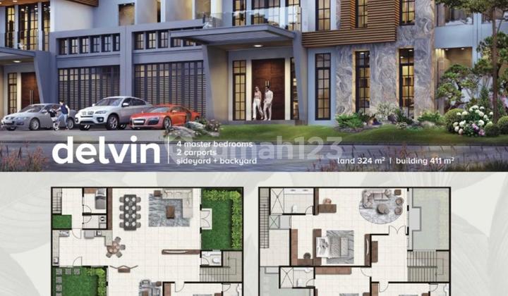 Dijual Rumah Baru Gress Aruba Villa Pakuwon City 2