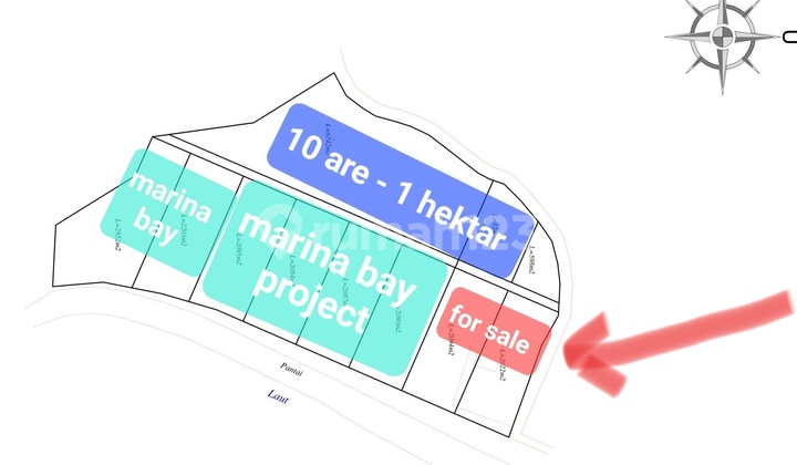Di Jual Tanah Di Pengantap Lombok Barat Lokasi Dekat Dengan Proyek Marina Bay Dari Autralia