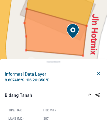 Di Jual Tanah Di Jl. Merpati, Klui, Leneng, Kec. Praya, Kabupaten Lombok Tengah