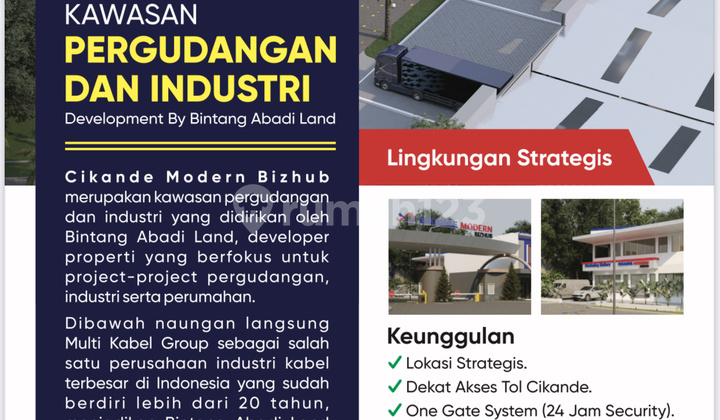 Selling Cikande Modern Bizhub New Warehouse in Cikande Industrial Estate PMA Selling Cikande Modern Bizhub New Warehouse in Cikande Industrial Estate PMA