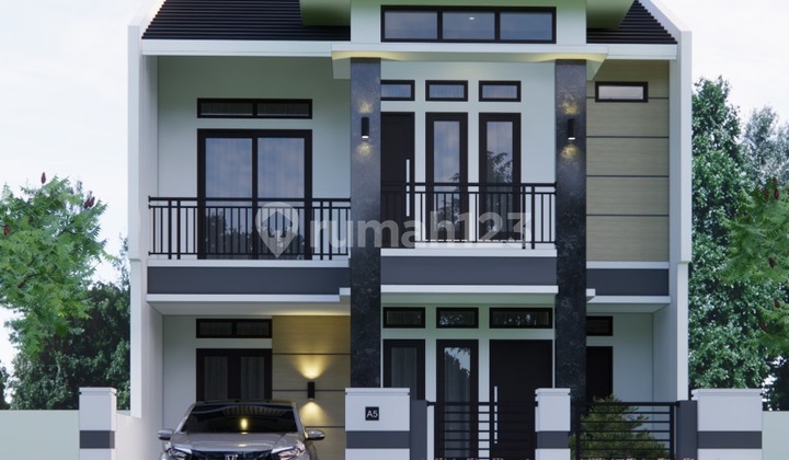 Modern House with Light Installments Modern House with Light Installments