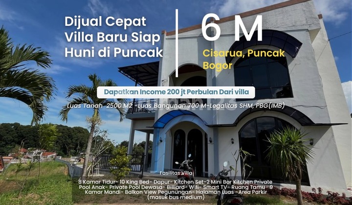Villa Mewah,luas,best View Di Puncak Bogor