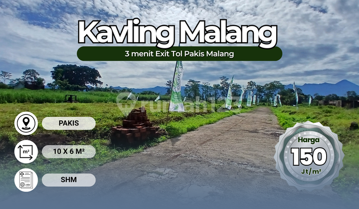 Kavling Tanah, Lokasi  Dekat Exit Tol Pakis 