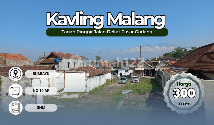 Tanah Pinggir Jalan Dekat Pasar Gadang Strategis Kota Malang