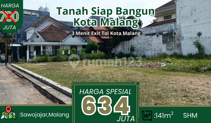 Tanah Siap Bangun Lokasi Strategis, Dekat Dengan Pusat Kota