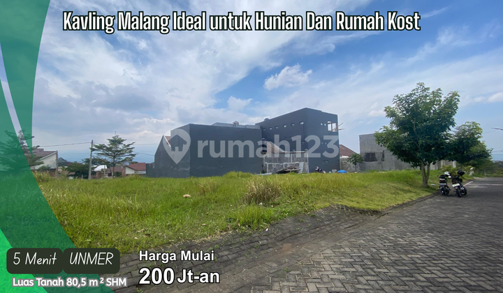 Land Ready to Build in Malang, One Step to Unmer & Mall