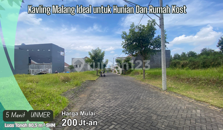 Tanah Premium di Jantung Kota Malang Dekat Unmer & Cyber Mall