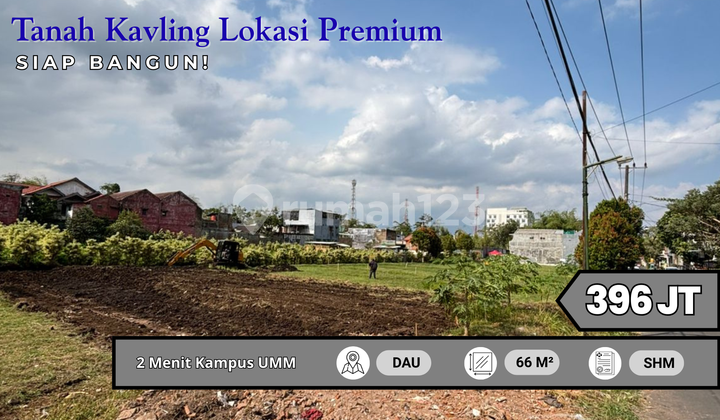 Tanah di Dau Malang Dekat Kampus UMM, Cocok untuk Hunian, Kost