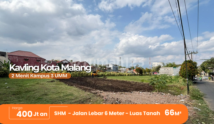 Lahan Strategis Dekat UMM Cocok untuk Rumah atau Unit Kostan