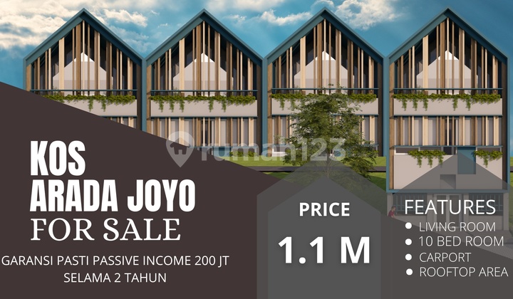 Investasi Properti Kos, 10 Kamar Aktif, Return Rp200 Juta Dijamin