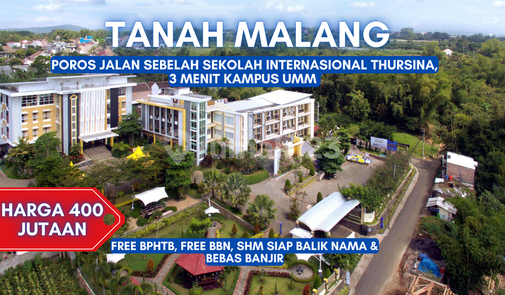 Land with Access to Road, 5 Minutes to UMM Campus, Location in Tlogomas. Land with Access to Road, 5 Minutes to UMM Campus, Location in Tlogomas.