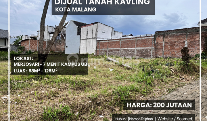 Cheap Land in Malang City, Location in Merjosari, 8 Minutes to Ub Campus