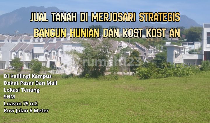 Land for Sale in Malang Near Campus and Shopping Center