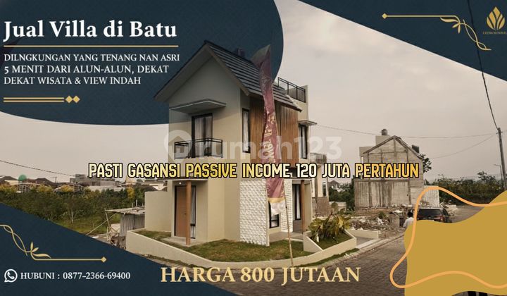 Villa Batu Near Batu Tourism, In a quiet and beautiful environment, Guaranteed Passive Income of 120 Million per year.