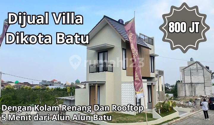 Jual Villa Di Batu Jawa Timur Dekat Wisata lingkungan sejuk dan tenang