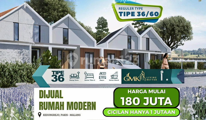 RUMAH MODERN MINIMALIS HARGA EKONOMIS DEKAT EXIT TOLL SAWOJAJAR