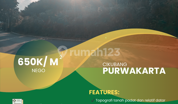 Dijual Sebidang Tanah Luasan 5,7 Hektar di Cikubang, Purwakarta, Jawa Barat