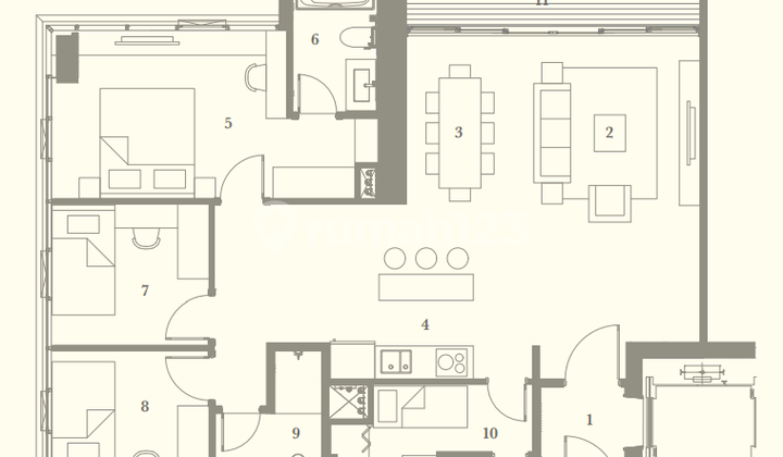 Dijual dam Disewakan Apartemen The Veranda Resort Residence  2