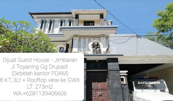 Dijual Guest House Jimbaran, Kedonganan, 8 Kamar Dijual Guest House Jimbaran, Kedonganan, 8 Kamar
