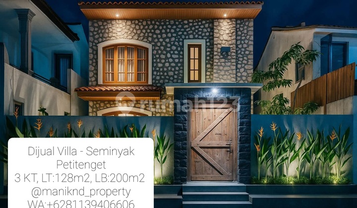 Dijual Villa, 3 Kamar, Seminyak, Petitenget, Dekat Dg Pantai Dijual Villa, 3 Kamar, Seminyak, Petitenget, Dekat Dg Pantai