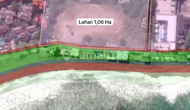 Forsale Land Beachfront Batu Belig Seminyak 1,06 Hectar Pink Zona